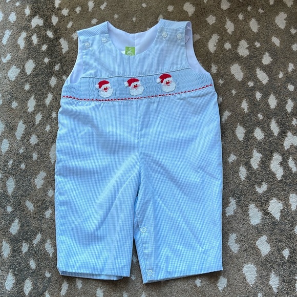 Smocked Santa Christmas Longall - Picture 1 of 3